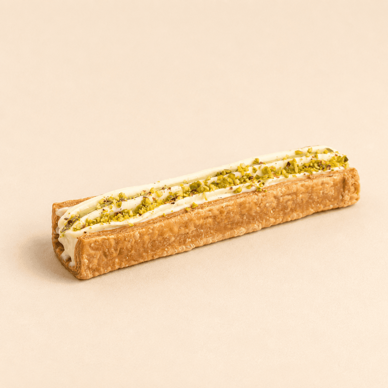 Pistachio and french cream mille feuille