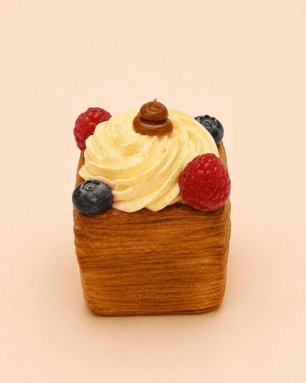 Berry and french cream cube